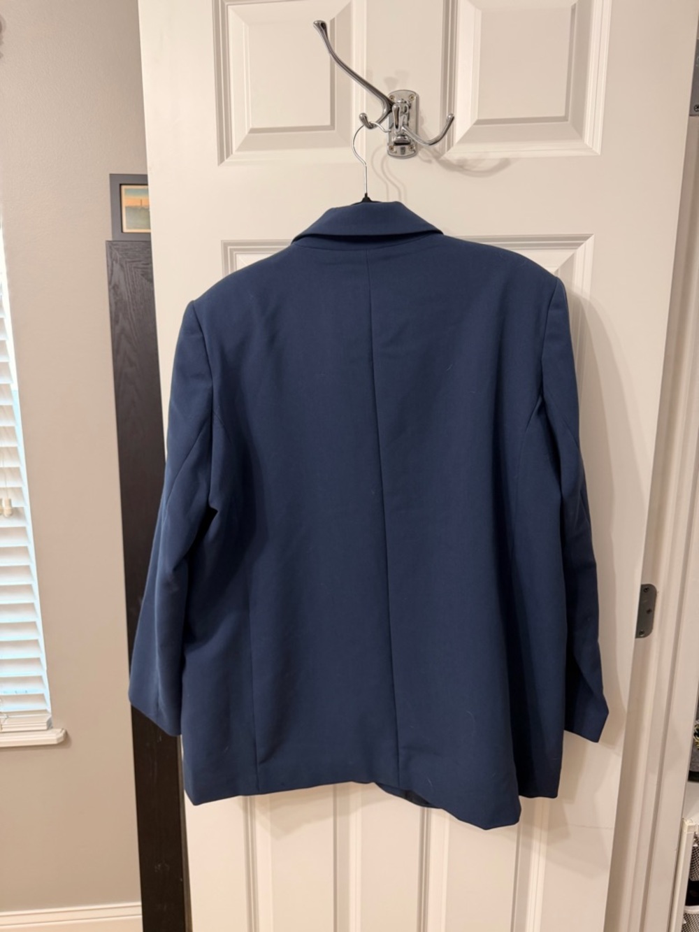 Abercrombie & Fitch Navy Blue Women's Blazer Jacket - Picture 3 of 3